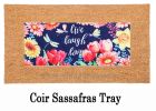 Live Laugh Love Flowers & Dragonfly Sassafras Mat - 10 x 22 Insert Doormat