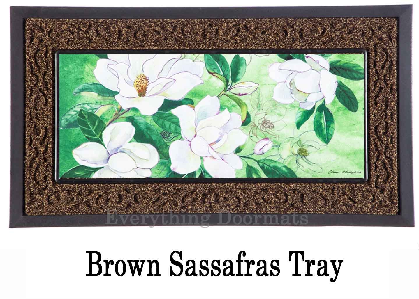 Sassafras Magnolias Mat 10 x 22 Insert Doormat