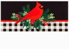 Sassafras Merry Christmas Cardinal Mat - 10 x 22 Insert Doormat