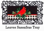 Sassafras Merry Christmas Cardinal Mat - 10 x 22 Insert Doormat