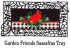 Sassafras Merry Christmas Cardinal Mat - 10 x 22 Insert Doormat