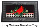 Sassafras Merry Christmas Cardinal Mat - 10 x 22 Insert Doormat