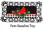 Sassafras Merry Christmas Cardinal Mat - 10 x 22 Insert Doormat