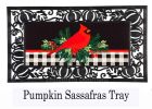 Sassafras Merry Christmas Cardinal Mat - 10 x 22 Insert Doormat