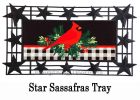 Sassafras Merry Christmas Cardinal Mat - 10 x 22 Insert Doormat