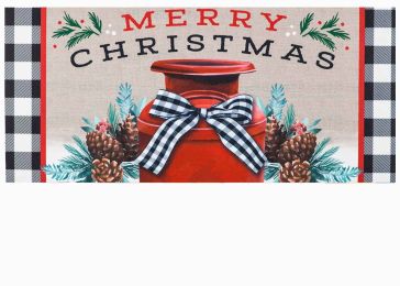 Merry Christmas Milk Can Sassafras Mat - 10 x 22 Insert Doormat