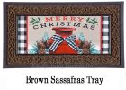 Merry Christmas Milk Can Sassafras Mat - 10 x 22 Insert Doormat