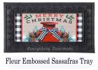 Merry Christmas Milk Can Sassafras Mat - 10 x 22 Insert Doormat