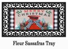 Merry Christmas Milk Can Sassafras Mat - 10 x 22 Insert Doormat