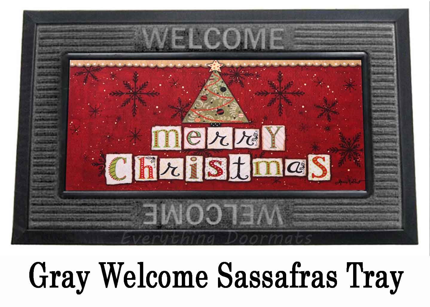 Sassafras Merry Christmas Switch Insert Doormat 10 X 22