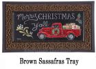 Merry Christmas Y'all Red Truck Sassafras Mat - 10 x 22 Insert Doormat