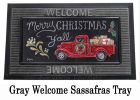 Merry Christmas Y'all Red Truck Sassafras Mat - 10 x 22 Insert Doormat