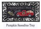 Merry Christmas Y'all Red Truck Sassafras Mat - 10 x 22 Insert Doormat