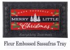 Merry Little Christmas Sassafras Mat - 10 x 22 Insert Doormat