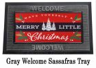 Merry Little Christmas Sassafras Mat - 10 x 22 Insert Doormat