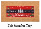 Merry Little Christmas Sassafras Mat - 10 x 22 Insert Doormat