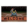 Miami Marlins Flocked Rubber Doormat - 18 x 30