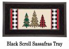 Mixed Print Christmas Trees Sassafras Mat - 10 x 22 Insert Doormat