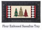 Mixed Print Christmas Trees Sassafras Mat - 10 x 22 Insert Doormat