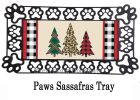 Mixed Print Christmas Trees Sassafras Mat - 10 x 22 Insert Doormat