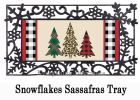 Mixed Print Christmas Trees Sassafras Mat - 10 x 22 Insert Doormat