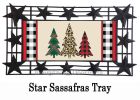 Mixed Print Christmas Trees Sassafras Mat - 10 x 22 Insert Doormat