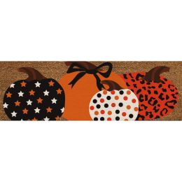 Mixed Print Pumpkins Kensington Switch Mat - 9 x 28 Doormat