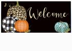 Mixed Print Pumpkins Sassafras Mat - 10 x 22 Insert Doormat