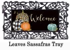 Mixed Print Pumpkins Sassafras Mat - 10 x 22 Insert Doormat