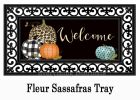 Mixed Print Pumpkins Sassafras Mat - 10 x 22 Insert Doormat