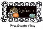 Mixed Print Pumpkins Sassafras Mat - 10 x 22 Insert Doormat