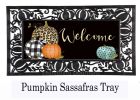 Mixed Print Pumpkins Sassafras Mat - 10 x 22 Insert Doormat