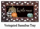 Mixed Print Pumpkins Sassafras Mat - 10 x 22 Insert Doormat