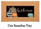 Mixed Print Pumpkins Sassafras Mat - 10 x 22 Insert Doormat