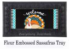 Mixed Print Turkey Sassafras Mat - 10 x 22 Insert Doormat