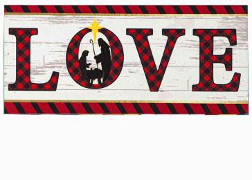 Nativity Love Sassafras Mat - 10 x 22 Insert Doormat