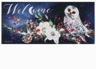 Owl's Winter Gathering Sassafras Mat - 10 x 22 Insert Doormat
