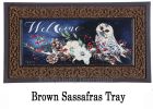 Owl's Winter Gathering Sassafras Mat - 10 x 22 Insert Doormat