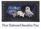 Owl's Winter Gathering Sassafras Mat - 10 x 22 Insert Doormat