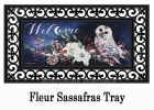 Owl's Winter Gathering Sassafras Mat - 10 x 22 Insert Doormat