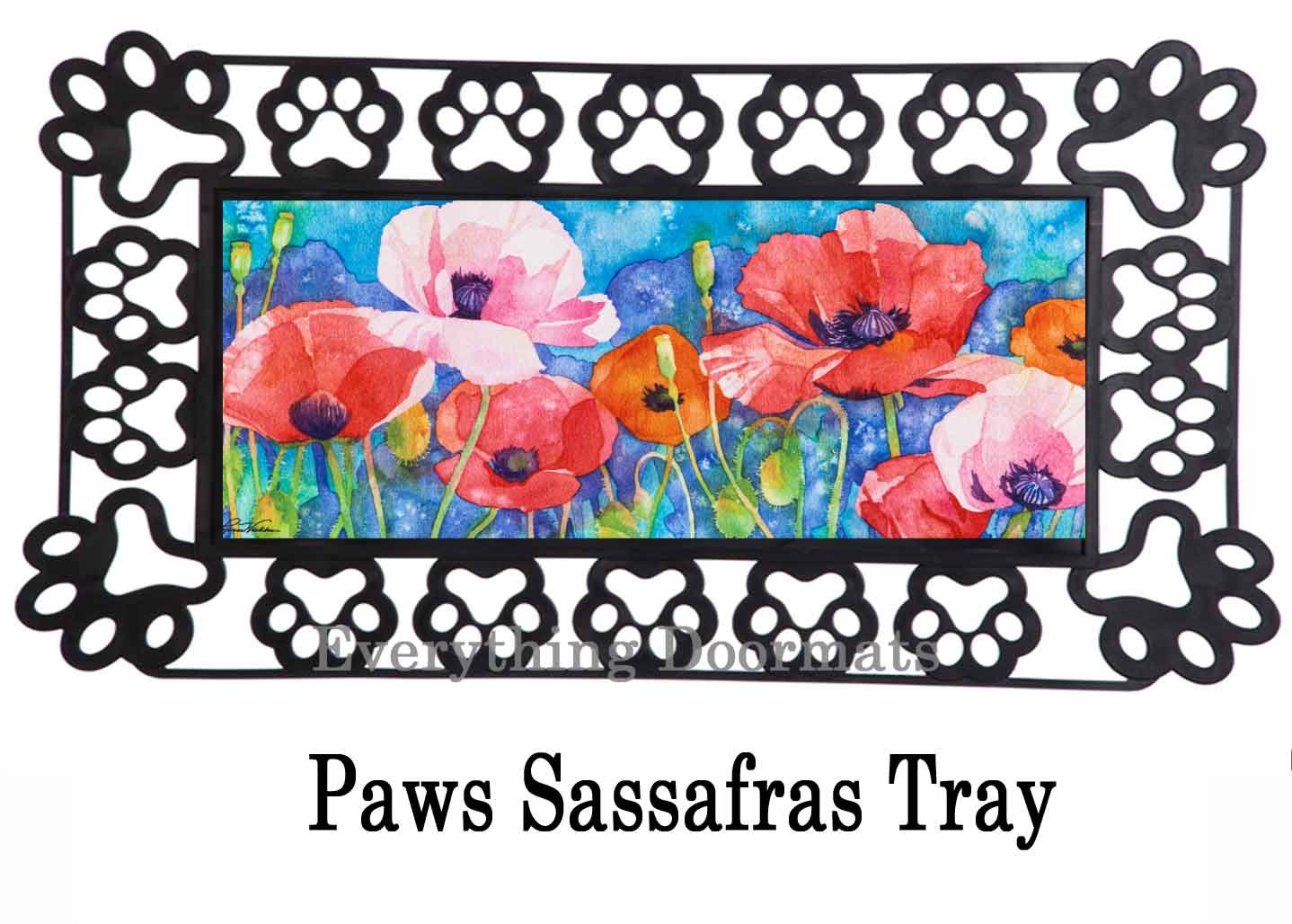 Painted Poppies Sassafras Mat 10x22 Insert Doormat