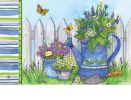 Painted Watering Can Indoor & Outdoor MatMates Insert Doormat - 18 x 30