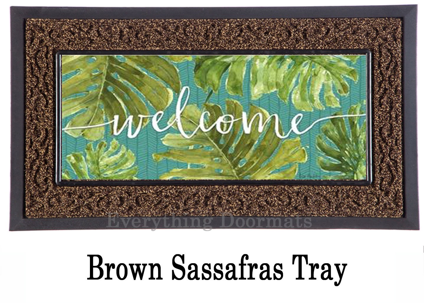 Sassafras Palm Leaves Mat 10 x 22 Insert Doormat