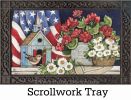 Indoor & Outdoor Patriotic Birdhouses MatMates Doormat - 18x30