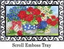 Indoor & Outdoor Patriotic Floral MatMate Doormat-18x30