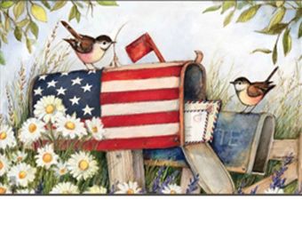 Indoor & Outdoor Patriotic Mailbox MatMate Doormat - 18x30