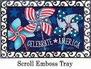 Patriotic Pinwheels Indoor & Outdoor MatMate Doormat - 18x30