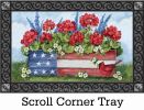 Patriotic Planter Box Indoor & Outdoor MatMate Doormat - 18x30