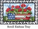 Patriotic Planter Box Indoor & Outdoor MatMate Doormat - 18x30