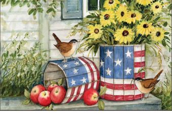 Indoor & Outdoor Patriotic Planters MatMates Doormat - 18x30